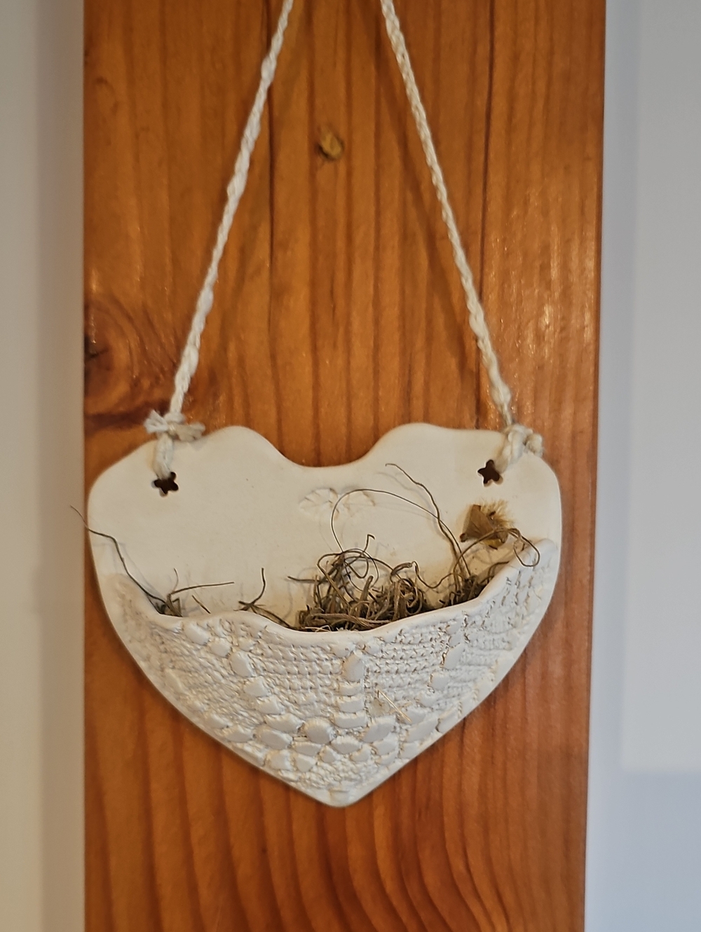 Heart Shaped Ceramic Wall Planter